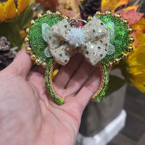 Tinker Bell Inspired Mickey Ears Key Chain, Disney Key Chain, Minnie Key Chain, Mickey Key Chain, Peter Pan Inspired Key Chain