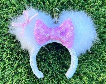 Marie Inspired Mickey Ears Key Chain, Disney Key Chain, Minnie Key Chain, Mickey Key Chain, Aristocats Key Chain