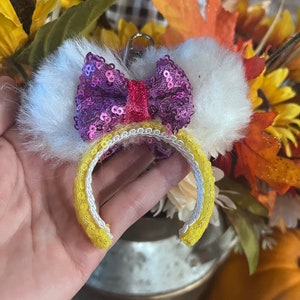 Daisy Duck Inspired Mickey Ears Key Chain, Disney Key Chain, Minnie Key Chain, Mickey Key Chain