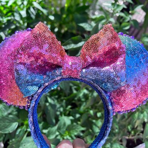 Rainbow Sequined Mickey Ears, Mickey Ears, Minnie Ears, Disney Ears, Mouse Ears
