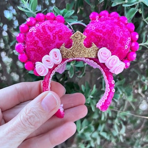 Aurora Inspired Mickey Ears Key Chain, Disney Key Chain, Minnie Key Chain, Mickey Key Chain