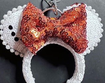 Llavero de oreja de Mickey inspirado en Olaf, llavero de Disney, llavero de Minnie, llavero de Mickey, llavero congelado