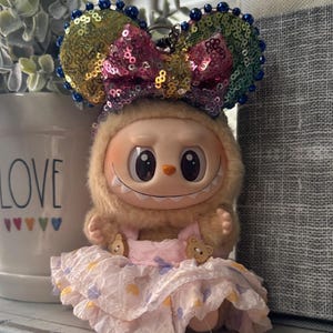 Rainbow Mickey Ears Inspired Key Chain, Disney Key Chain, Minnie Key Chain, Mickey Key Chain