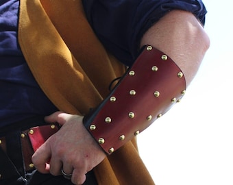 Studded Leather Bracers for Leather Armor, LARP, and Ren Faires