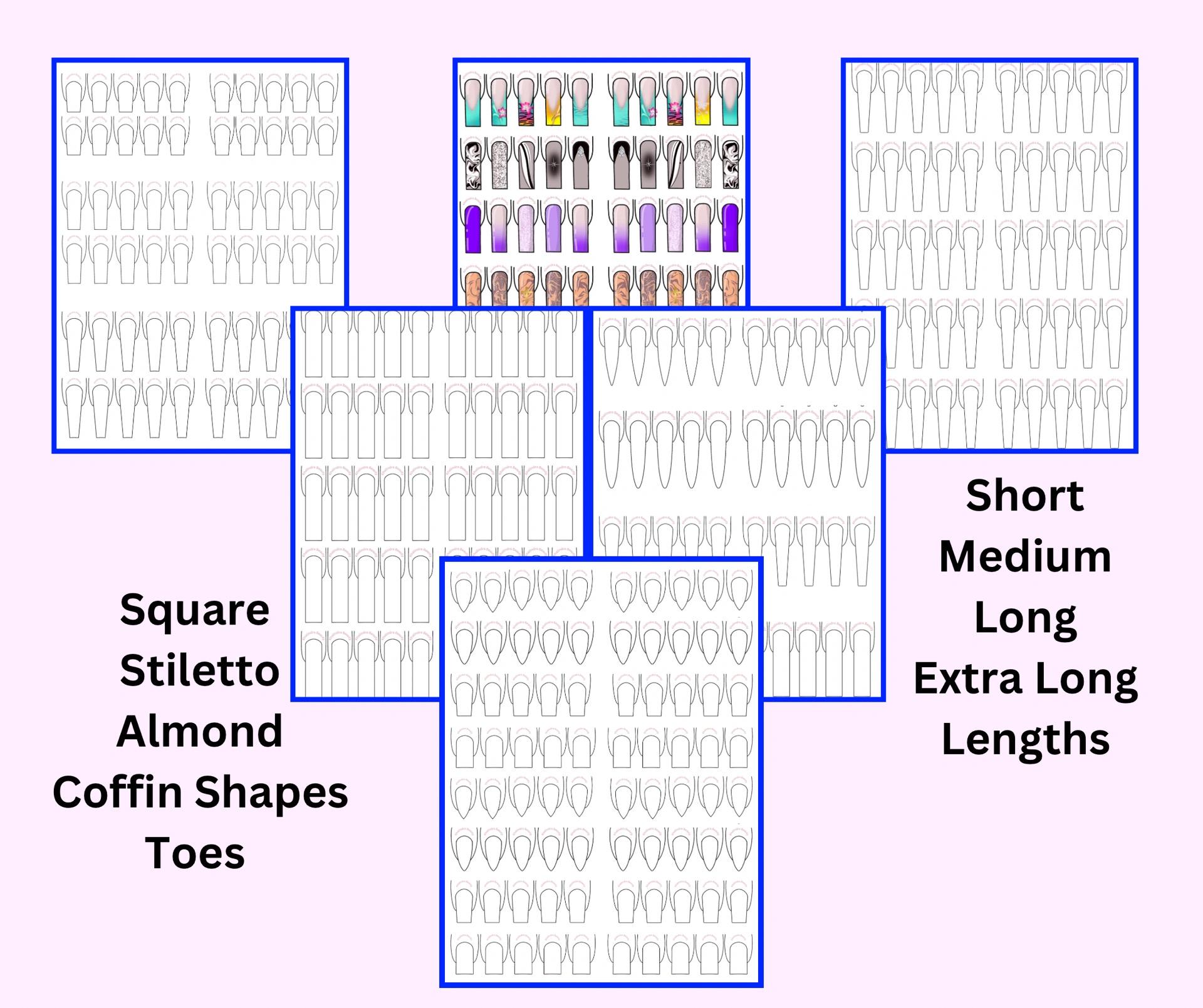 Procreate Normal Nails Complete Digital Nail Templates for Procreate and Printing - Etsy