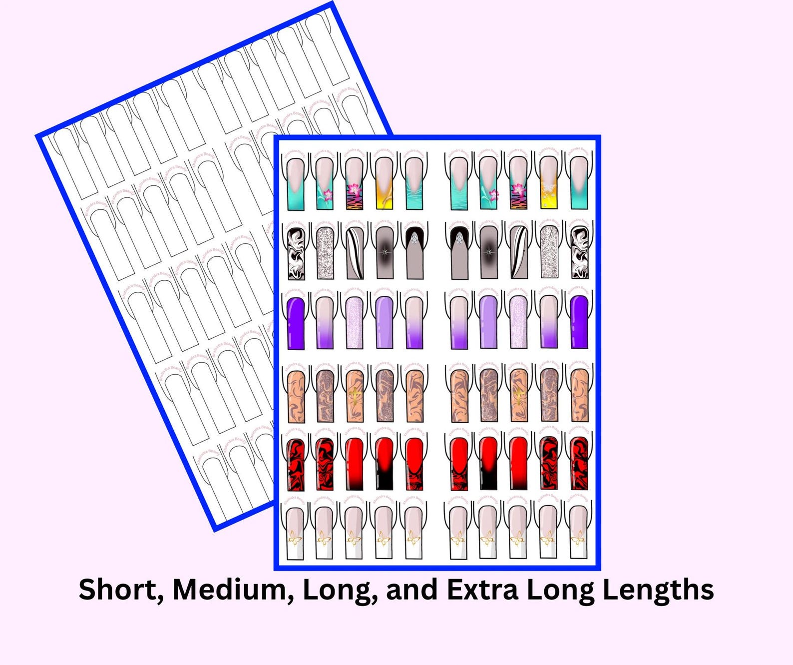 Procreate Normal Nails Complete Digital Nail Templates for Procreate and Printing - Etsy