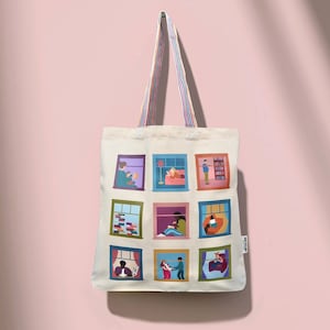 Bookish Tote Bag | Cute Book Bag |  Book Lover Gift | Gift for Bookworms | Reading Bag | Gift for Mum Mother