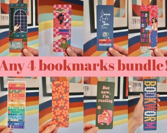 Pretty Bookmark Bundle | Bookmark Gift Set | Bookmarks for Women | Book Lover Present | Bookworm Valentines Gift