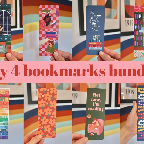 Pretty Bookmark Bundle | Bookmark Gift Set | Bookmarks for Women | Book Lover Present | Bookworm Valentines Gift