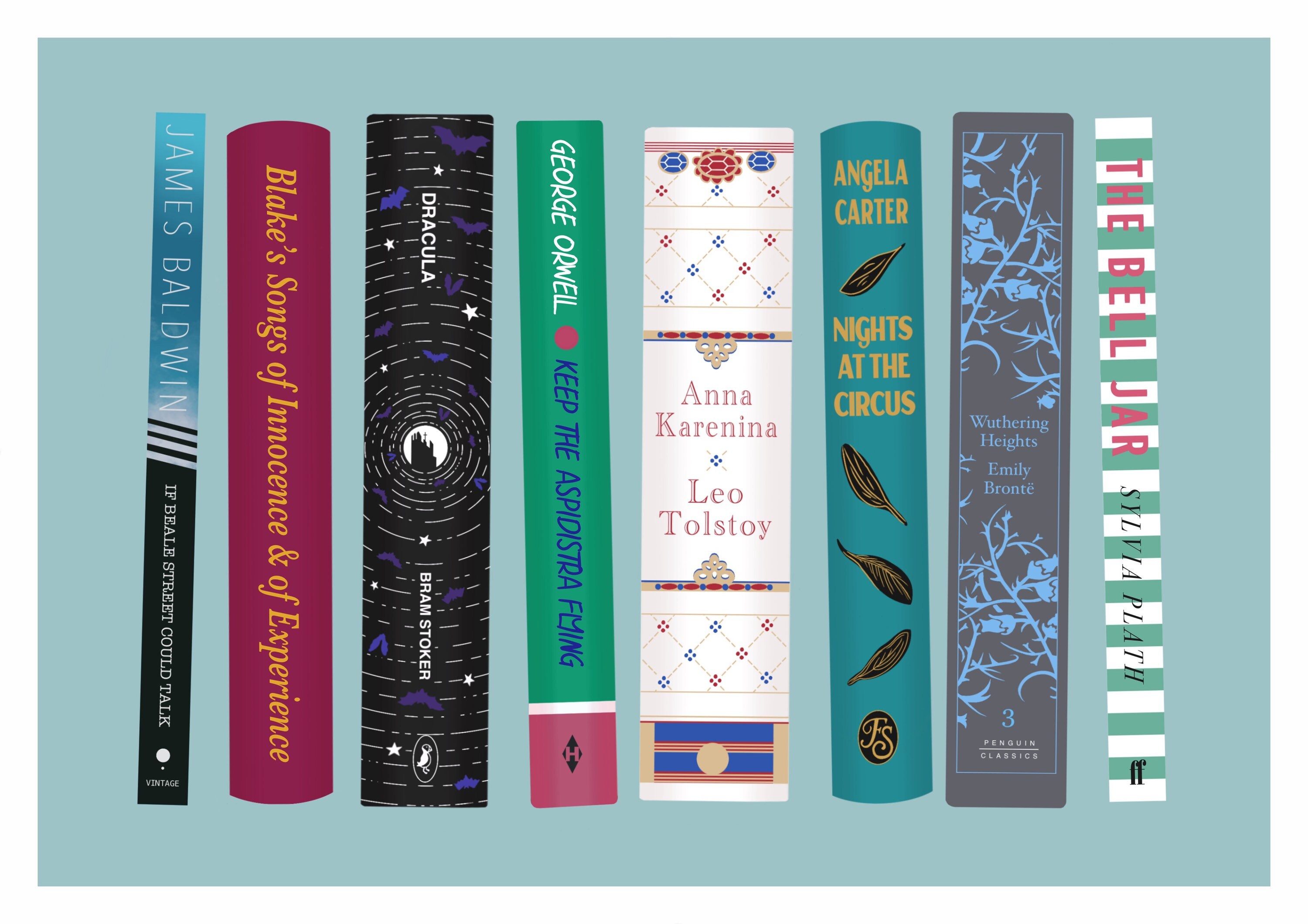 Pretty Book Spines Print Bookish Print Gifts for Book Lovers Gifts for  Bookworm Office Decor Book Print 