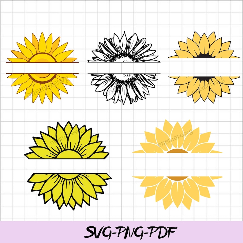 Sunflower Svg Files for Cricut Birth Month Sunflower Svg Etsy
