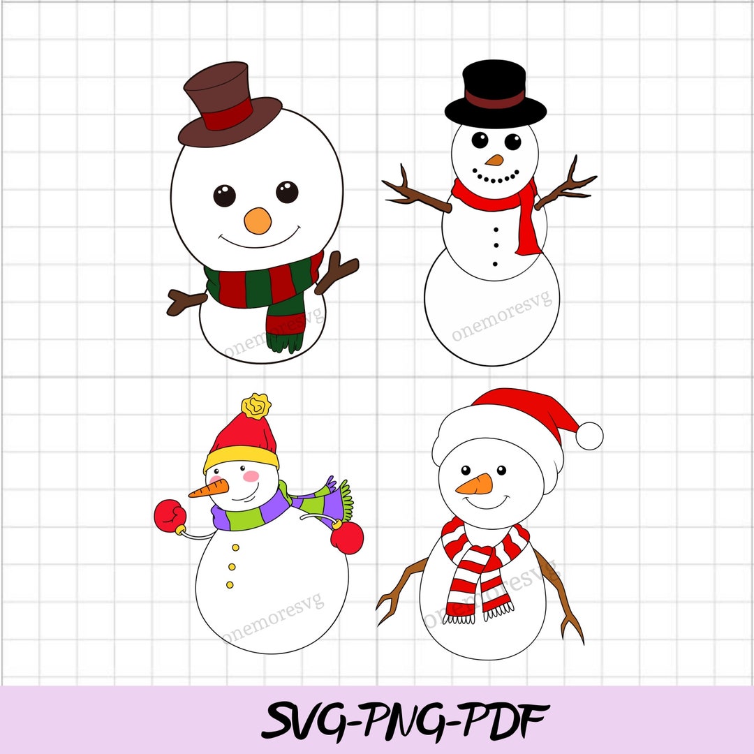 Snowman Svg Files for Cricut, Snowman Svg Bundle, Christmas Svg ...