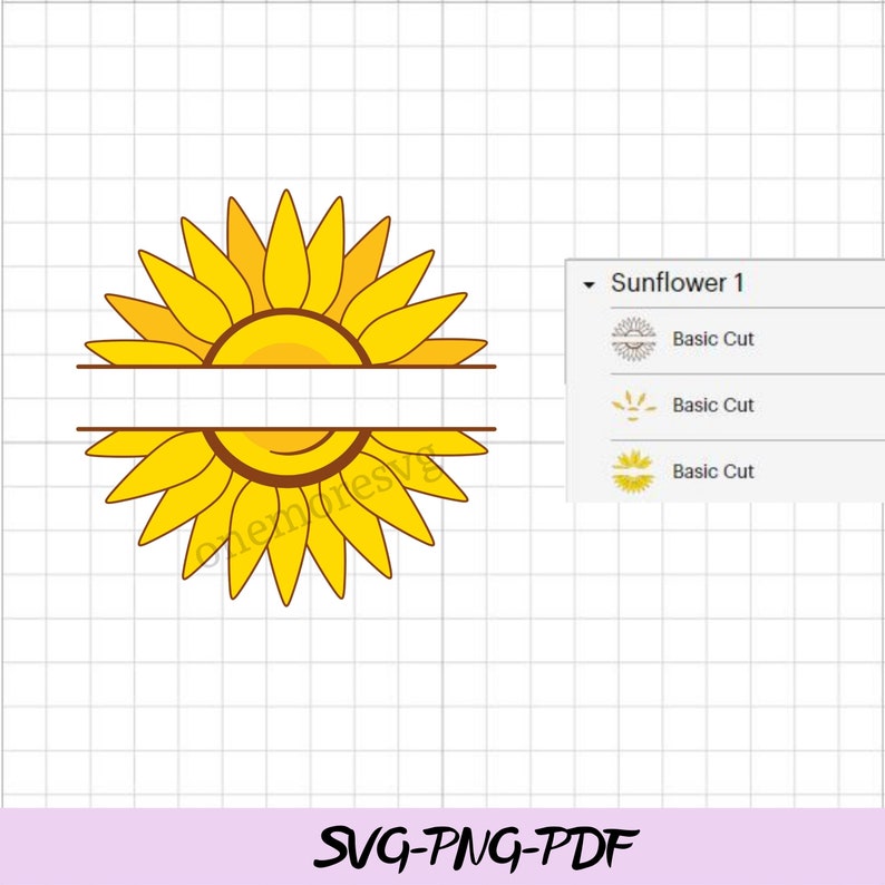 Sunflower Svg Files for Cricut Birth Month Sunflower Svg Etsy