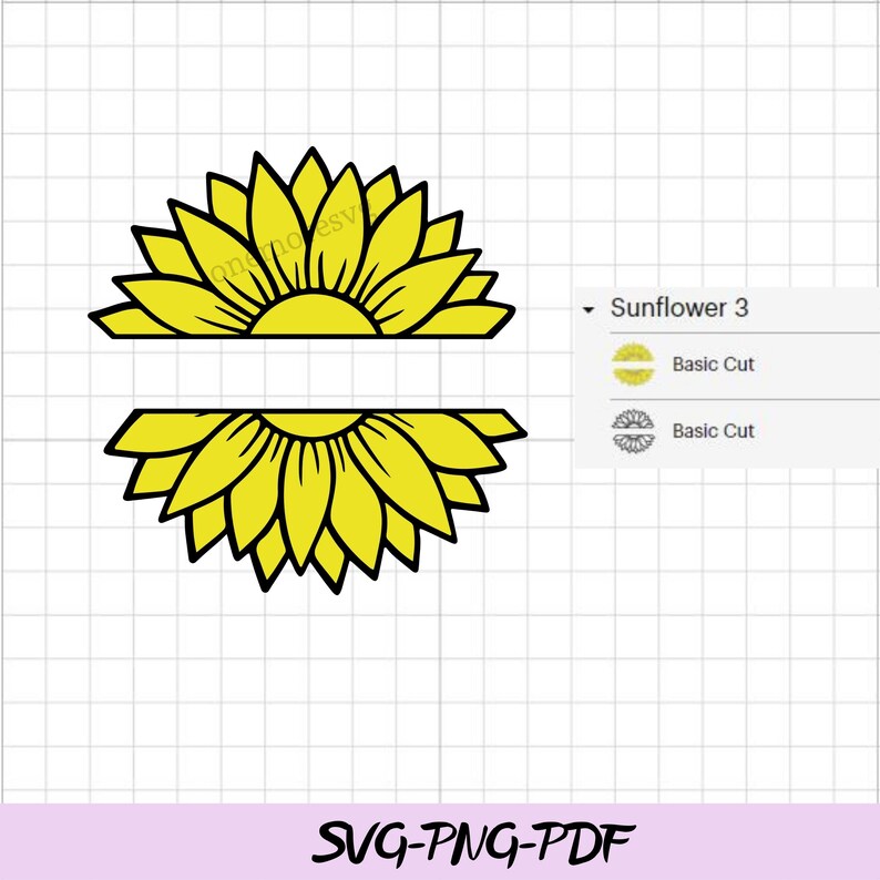 Sunflower Svg Files for Cricut Birth Month Sunflower Svg Etsy