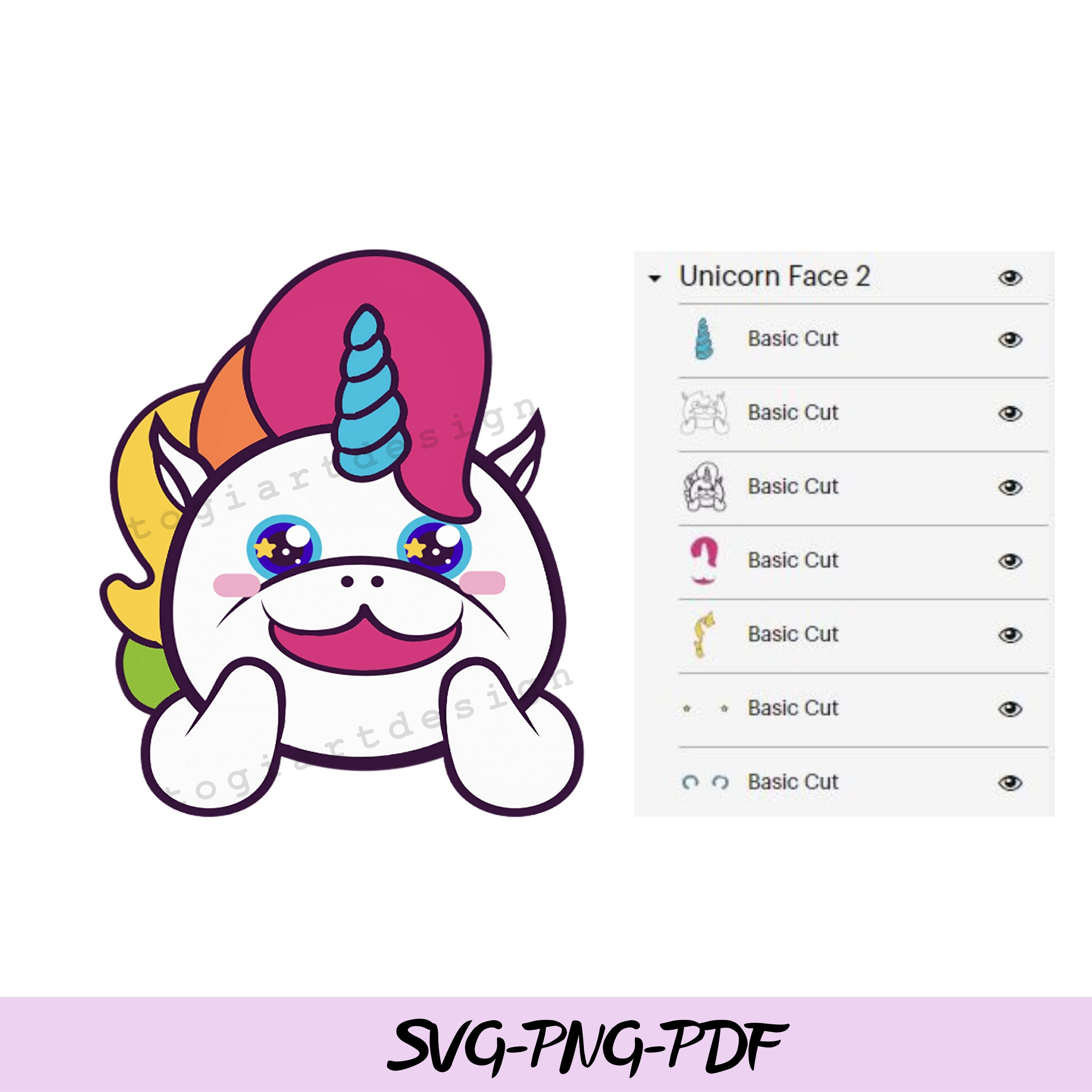 Kawaii Unicorn Svg Files for Cricut Unicorn Svg Bundle - Etsy