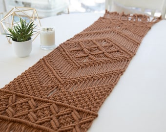 マクラメテーブルランナー「ココ」