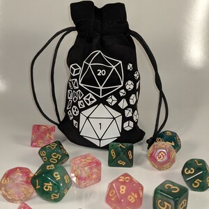Dungeons & Dragons Personalized Dice Bag DND Velvet Pouch