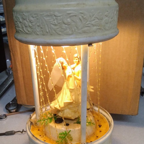 Vintage Rain Oil Table Lamp Wedding Couple Etsy