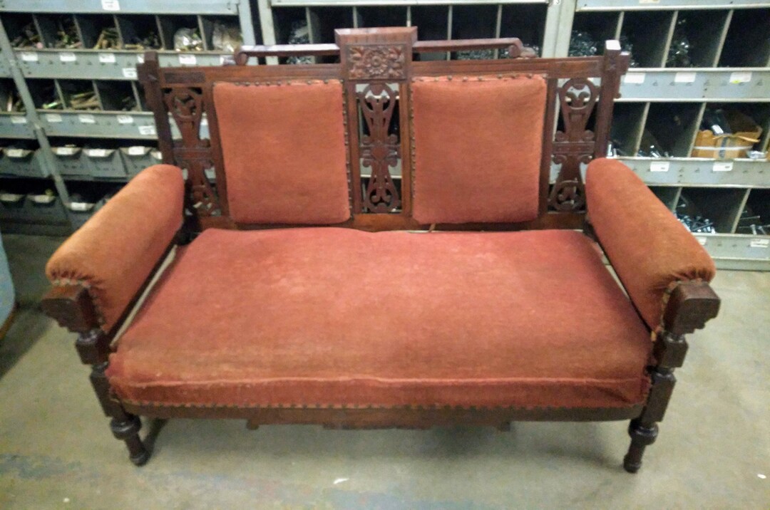 Antique Victorian Eastlake Parlor Settee Loveseat Bench LOCAL PICKUP Etsy