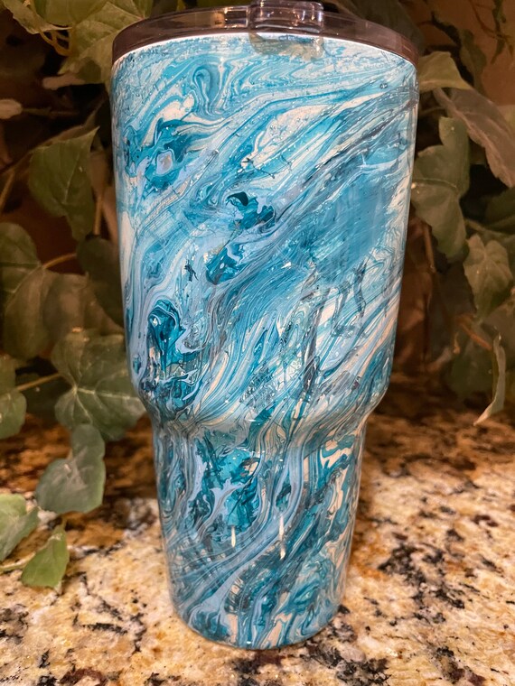 Hydrodip Marble Tumbler Cup Hydro Dip Etsy