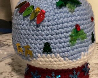 Gehäkelte Schneekugel