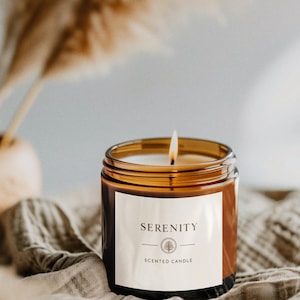 Serenity Scented Soy Candle | Aromatherapy Gift, Home Decor, Relaxation, Self-Care, Eco-Friendly, Multipurpose