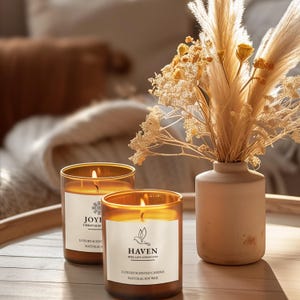 Cozy Haven Scented Soy Candle: Natural Aromatherapy, Eco-Friendly Gift