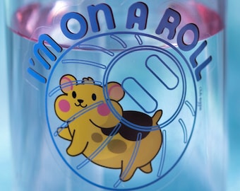 I'm on a Roll Hamster Sticker