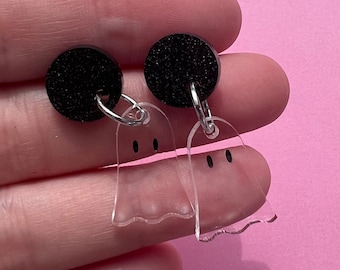 Transparent Ghost Earrings: Lightweight Halloween Jewelry