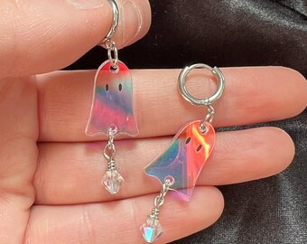 Iridescent Ghost Earrings