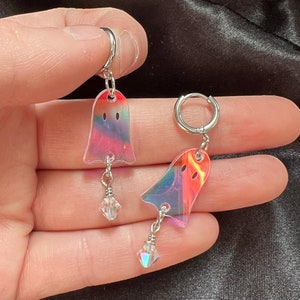 Iridescent Ghost Earrings