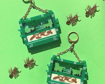 Ant Habitat Shaker Earrings