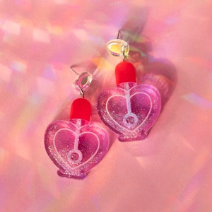 Heart Bubble Blower Earrings