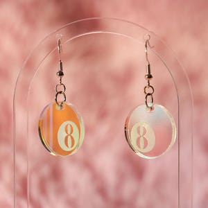 Iridescent 8-Ball Earrings