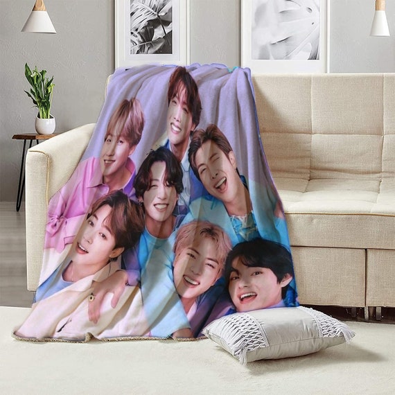 Travel Sofas Beds Outdoor in All Seasons BTS Blankets Kids Throw Blanket Super Soft Fuzzy Fleece Throws for Chairs Travel Sofas Beds Outdoor in All Seasons BTS Blankets Kids Throw Blanket Super Soft Fuzzy Fleece Throws for Chairs