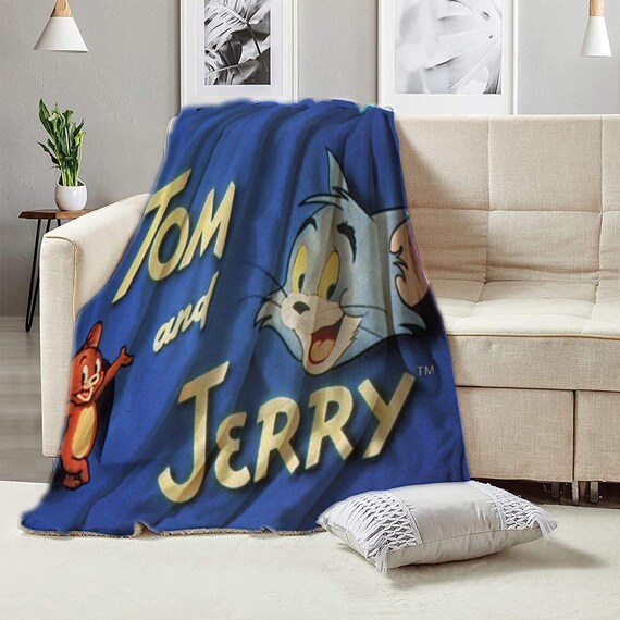 Tom and Jerry Blanket Cartoon Flannel Fleece Blankets Etsy
