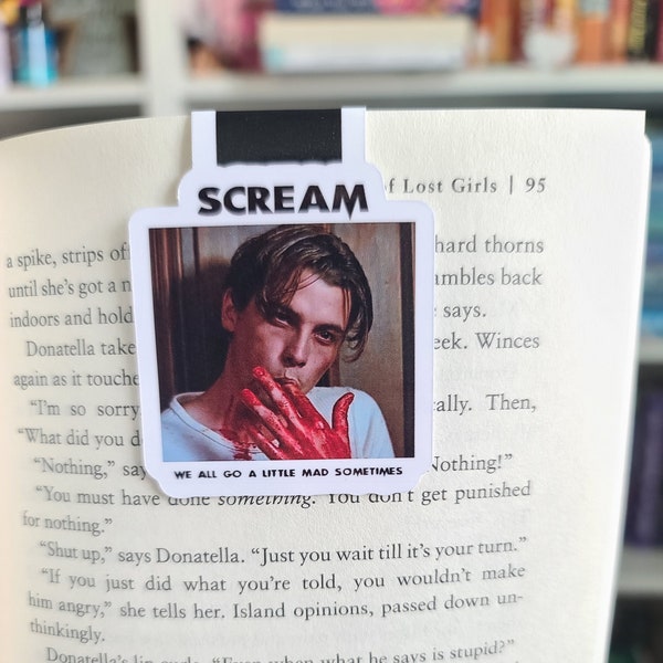 Billy Loomis magnetic bookmark| ghostface | scream movie bookmarks| horror movies bookmarks| magnetic bookmark