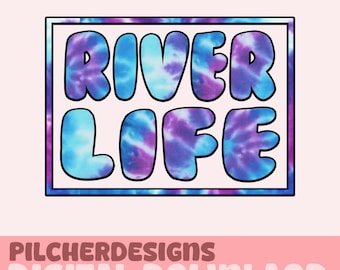 Fluss Leben PNG Dateien für Sublimation|Sublimation Design Downloads| Digitale Downloads| Shirt-Designs | Hut-Patch Designs