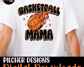Retro Basketball Mama PNG | Basketball Sublimation Design | Basketball Mama Shirt | Basketball PNG | Sublimation Downloads | Sports PNG