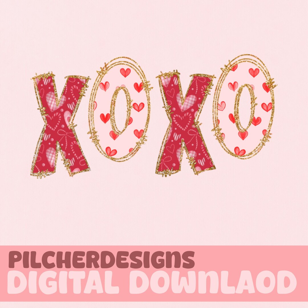 XOXO Valentines Day PNG Sublimation Downloads Digital Files Ready to ...