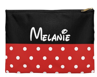 Minnie Mouse Accessory Pouch, Disney Makeup Bag, Minnie Travel Pouch, Mickey Accessory Bag, Disney Inspired Cosmetic Bag, Magic Kingdom