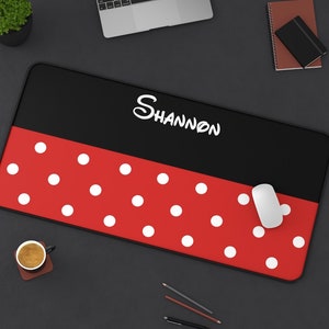 Custom Minnie Mouse Desk Mat, Disney Office Decor, Disney Mouse Pad, Disney Stationery, Mickey Mouse Pad, Disney Home, Disney Computer Mat