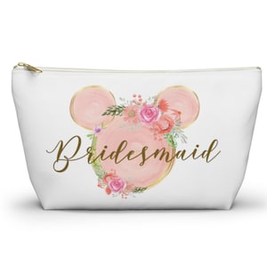Personalised Pink Accessory Bag, Disney Cosmetic Bag, Mickey Bag, Disney Travel Bag, Disney Pouch, Disney Pencil Case, Disney Accessories