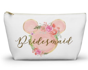 Personalised Pink Accessory Bag, Disney Cosmetic Bag, Mickey Bag, Disney Travel Bag, Disney Pouch, Disney Pencil Case, Disney Accessories