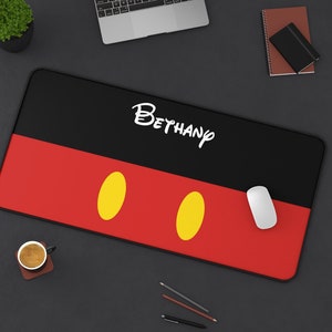 Custom Mickey Mouse Desk Mat, Disney Office Decor, Disney Mouse Pad, Disney Stationery, Mickey Mouse Pad, Disney Home, Disney Computer Mat