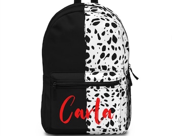 Cruella White & Red Embroidered Backpack by LOUNGEFLY DISNEY 101 DALMATIANS VILLAINS SCENE CRUELLA MINI  main image 4