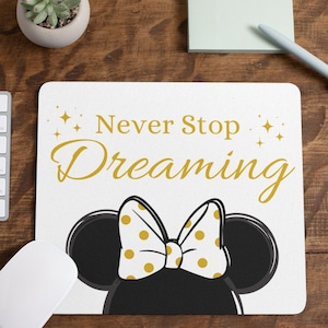 Disney Mouse Pad, Minnie Mouse Pad, Disney Office Decor, Disney Home, Disney Mouse Mat, Disney Gifts, Magic Kingdom Mouse Pad, Mickey