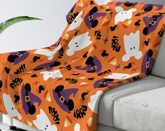 Disney Ghost Blanket, Hidden Mickey, Throw, Minnie Witch, Disney Beddengoed, Disney Halloween, Living, Disney Gift, Bank, Fall, Halloween