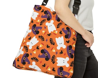 Mickey Ghost Tote Bag, Disney Halloween Tas, Heks, Boodschappentas, Disney Cadeau, Verstelbare Riem, Halloween, Herfst, Disney Trick or Treat Bag