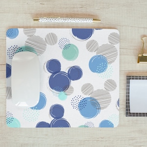 Disney Blue Polka Dots Mouse Pad, Mickey Mouse Pad, Minnie Mouse Pad, Disney Office, Disney Mouse Mat, Disney, Disney Desk Mat, Mousepad